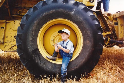Buba on tire in '96