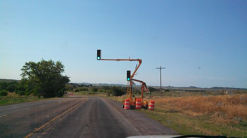 Road construction for one lane bridge