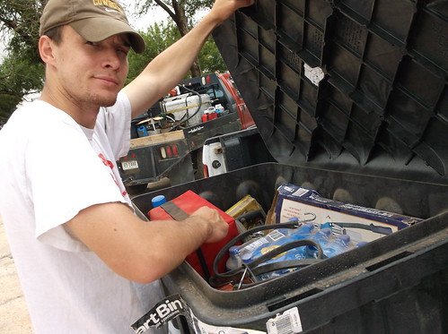 Brandon checking in box