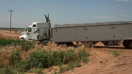 Truck slid off in ditch