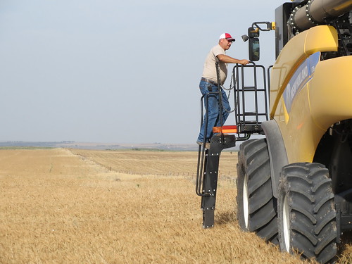 Z Crew: Jim climbing into the combine