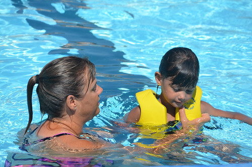 Kaidence learn how to swim while on the road