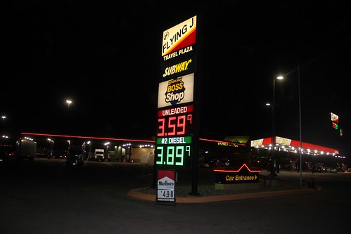 Bosselman Truck Stop along I-80 in Big Springs. Busiest place we see on the run.