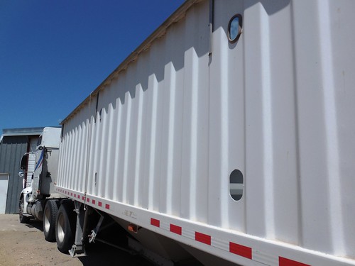Trailer with broken window