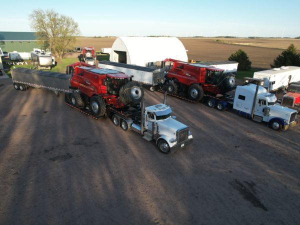More trucks lined up and ready to take off.