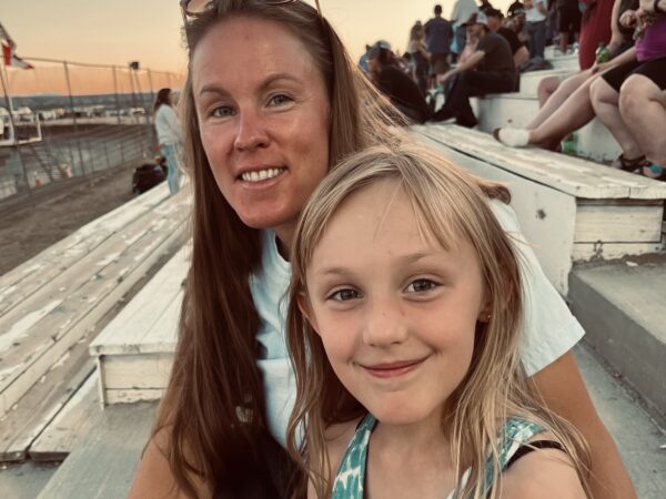 Zoey and I at the dirt track races in Great Falls.
