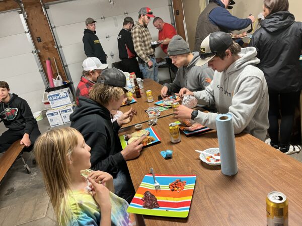 Crew enjoying the fantastic end of season supper.