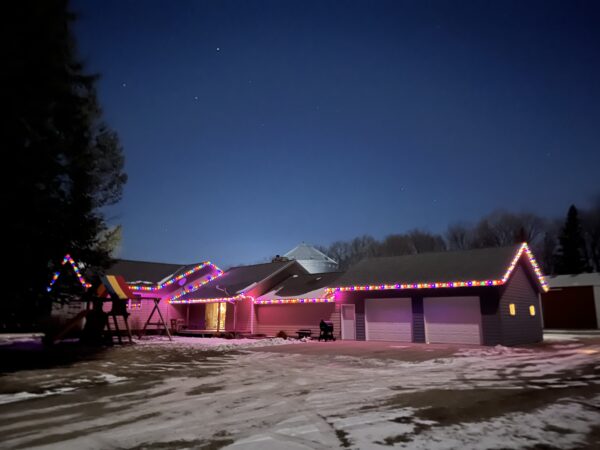Christmas lights Paul hung on our home this year. 