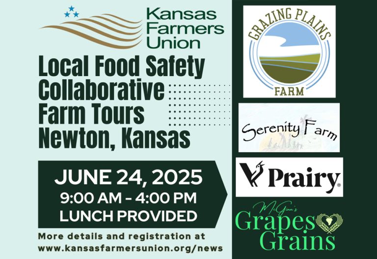 Kansas Farmer Union food safety farm tours 2025