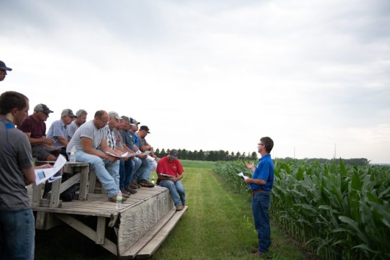 SDSU’s College of Agriculture, Food and Environmental Sciences will host a series of field days across the state this summer. Topics will include crop production, livestock production, precision technology, field station tours (pictured here) and other topics important to local producers. (SDSU Extension)