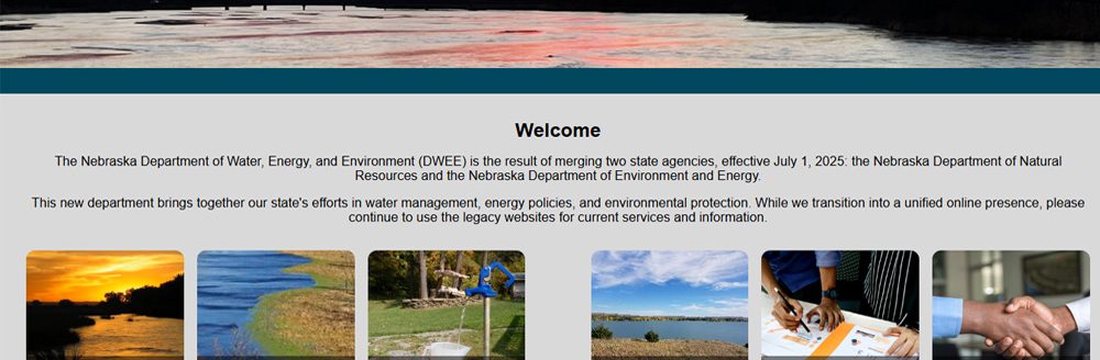 State of Nebraska Landing Page