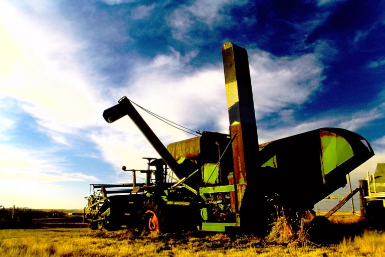 Harvester. From old film stock. (iStock │ #1980692503 - BrendanHunter)