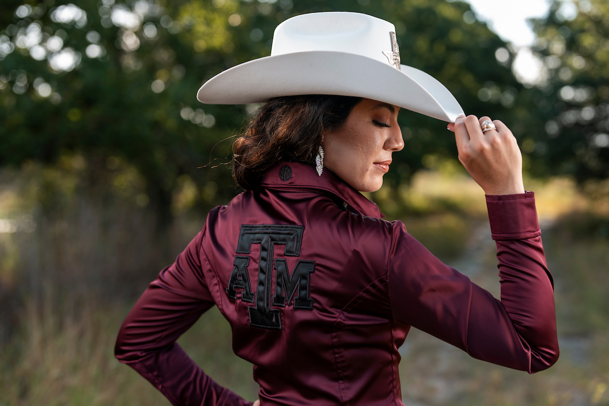 Reanna Santos ’22 ’25, a Texas A&M College of Agriculture and Life Sciences former student, will serve as Miss Rodeo Texas 2025. (Michael Miller/Texas A&M AgriLife)