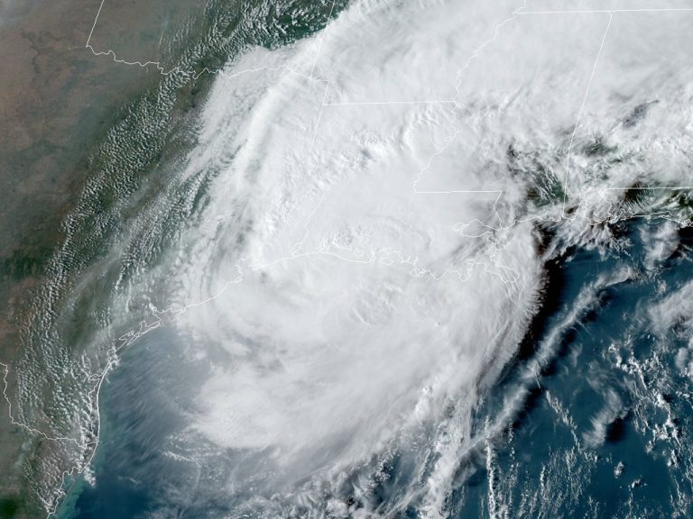 Satellite image of Hurricane Delta, taken Oct. 9 2020. (Image courtesy NOAA)