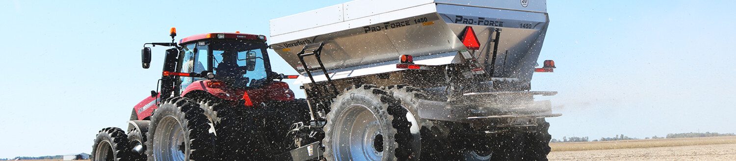 Unverferth Pro Force Dry Force fertilizer spreader. (Courtesy photo.)