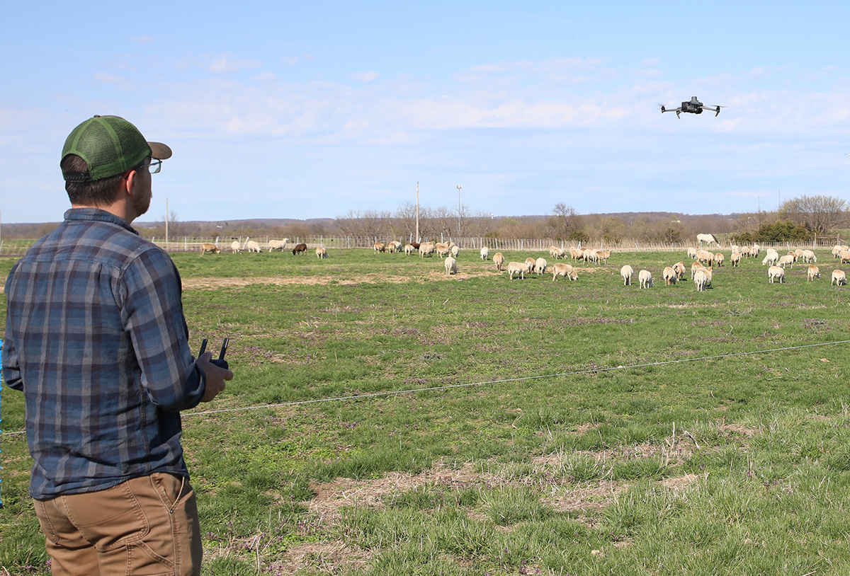 Use of drones in agriculture is increasing as row crop and livestock producers find new ways to improve efficiency and productivity. (Photo courtesy of Caleb O’Neal)