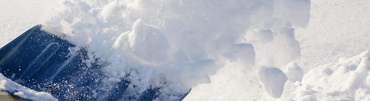 Shoveling snow in the backyard after night blizzard. (Adobe Stock │ #295515466 - Vitalii)