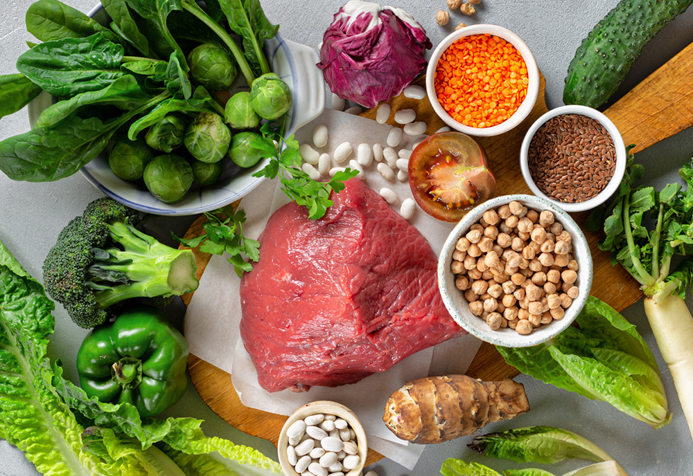 Healthy eating and balanced nutrition ingredients clean food. (Adobe Stock │ #319077519 - kucherav)