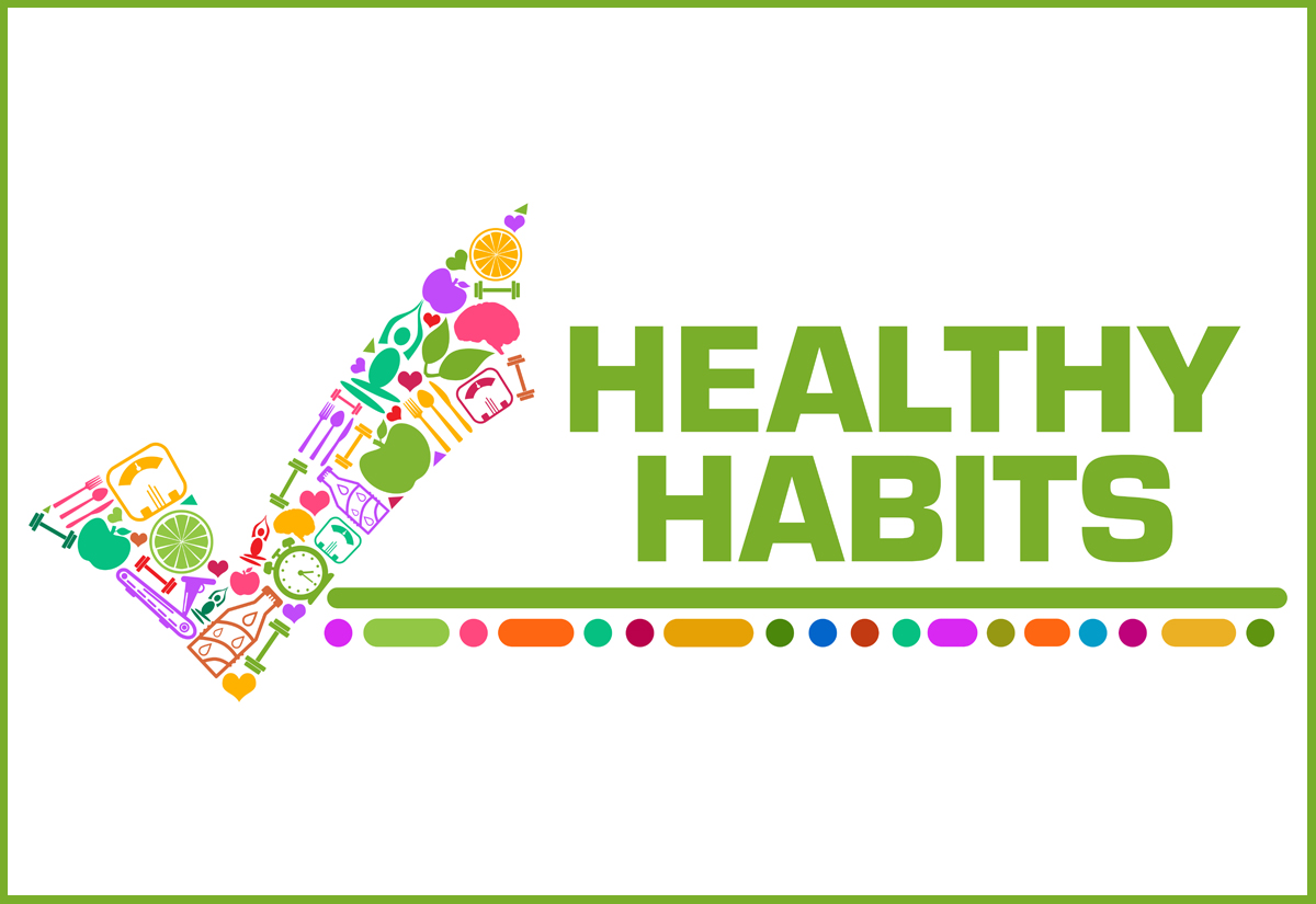 Healthy Habits Colorful Symbols. (Adobe Stock │ #431488944 - ileezhun)