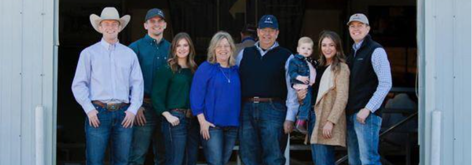 Several generations of Jensens pose outside an outbuilding at Jensen Ranch in Courtland, Kansas. (Courtesy photo.)