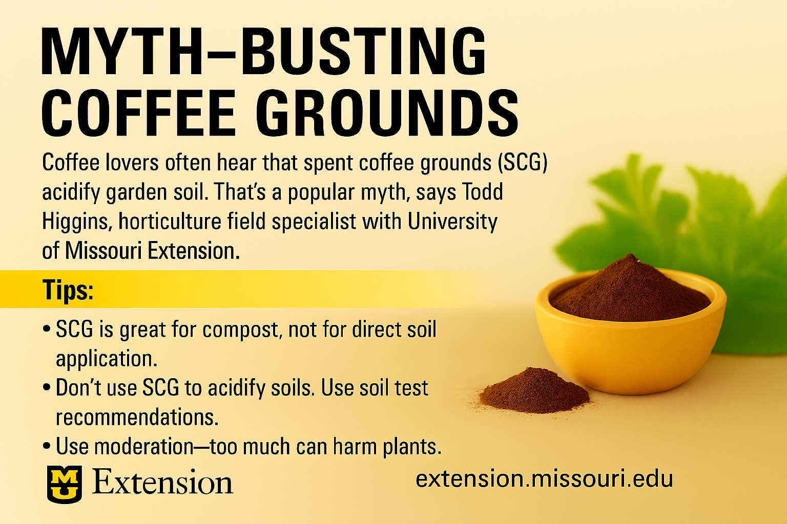 Myth-busting coffee grounds