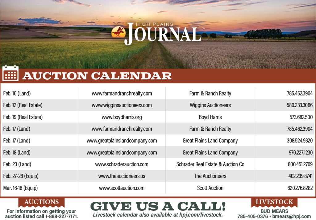 Auction Calendar February 6 2026