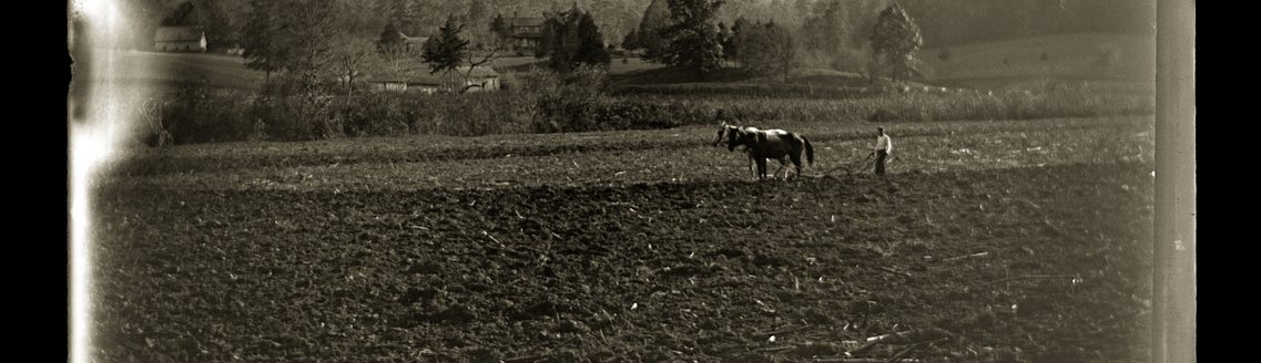 Black and White portrait of a farmer plowing a field using a team of horses. Circa 1890. (iStock │ #1457422276 - bauhaus1000)