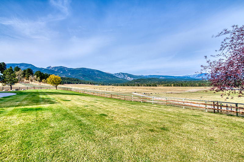 Two Feathers Ranch has irrigated pasture and forested acreage. (Courtesy of Hall and Hall) 