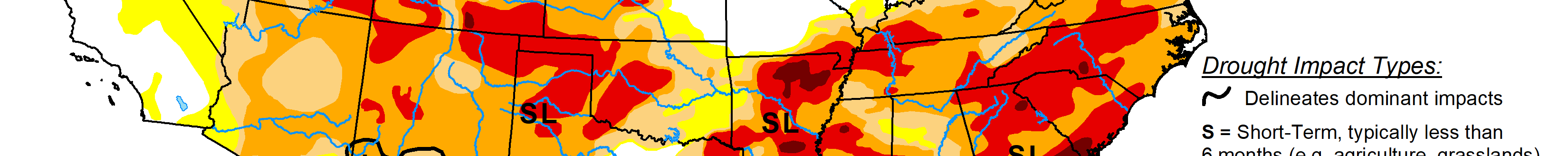Texas and Deep South had a good stretch of rain while other areas were more spotty, according to the U.S. Drought Monitor.