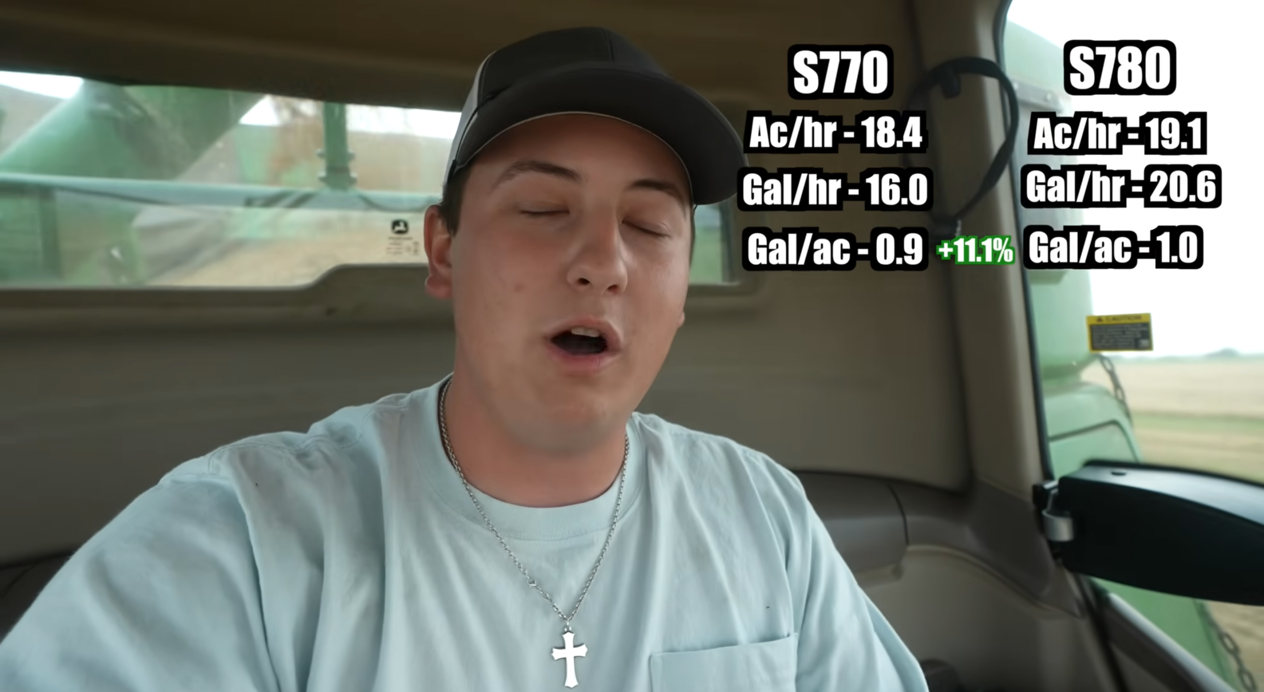 Hayden on Harvest John Deere s770 vs s780