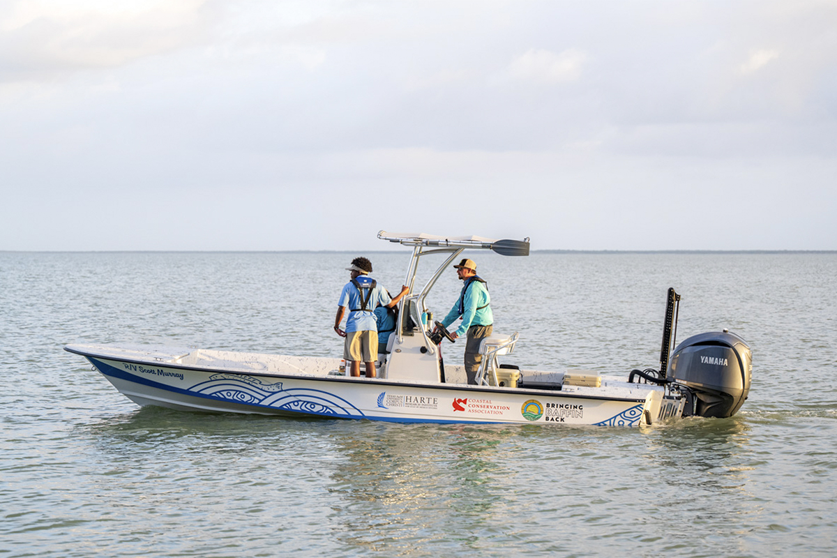 Bringing Baffin Back team members on the research vessel Scott Murray in Baffin Bay. (Harte Research Institute, Texas A&M University-Corpus Christi)