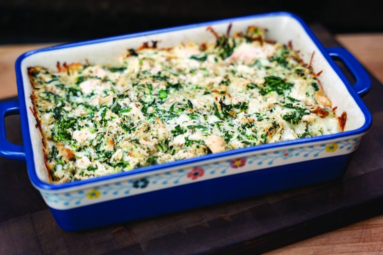 Cheesy Spinach Chicken Bake (Courtesy of "Cookin' Savvy")