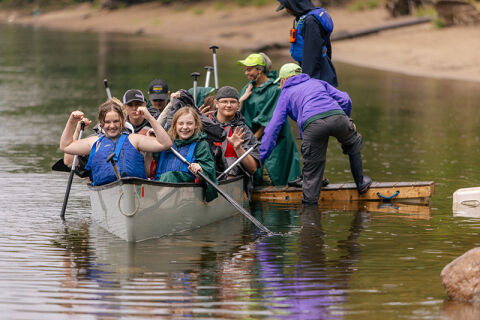 Youth paddle from Hidden Falls as part of the Confluences of Land and Water major. (Minnesota 4-H)