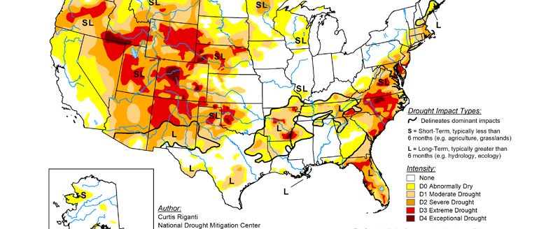 Drought Monitor map for July 7, 2026
