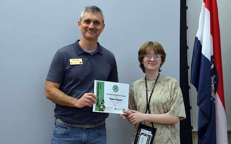Piper Payne of DeKalb County was selected as one of Missouri's 20 delegates to the 2026 National 4-H Conference in Atlanta. (Missouri 4-H)