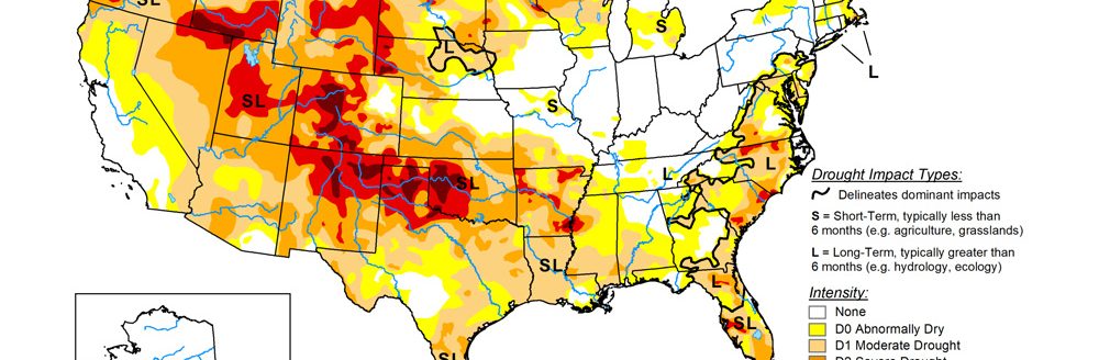 The U.S. Drought Monitor is jointly produced by the National Drought Mitigation Center at the University of Nebraska-Lincoln, the U.S. Department of Agriculture and the National Oceanic Atmospheric Administration. (Map courtesy of NDMC.)