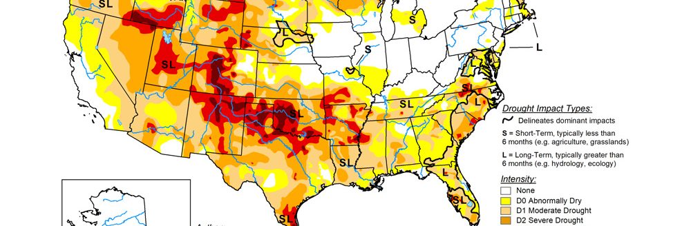 The U.S. Drought Monitor is jointly produced by the National Drought Mitigation Center at the University of Nebraska-Lincoln, the U.S. Department of Agriculture and the National Oceanic Atmospheric Administration. (Map courtesy of NDMC.)