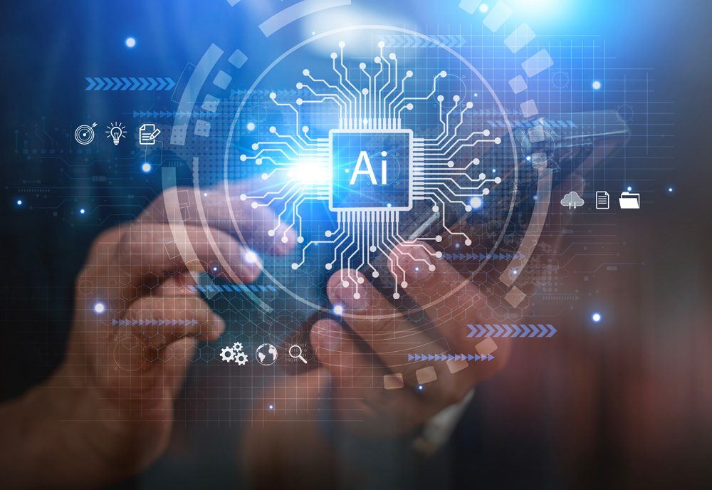 Smartphone connecting smart robot AI, artificial intelligence. (Adobe Stock-#717928089 │ theevening)
