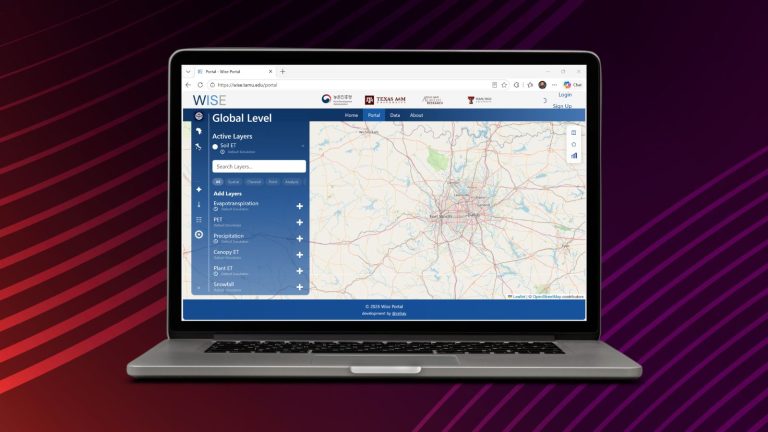 The Water, Impact and Sustainability Estimator, or WISE, is now available to users worldwide (Gabe Saldana/Texas A&M AgriLife)