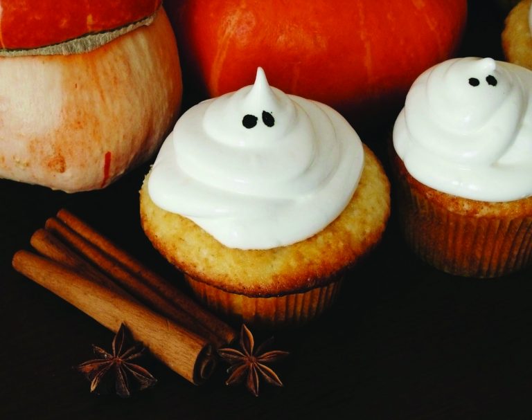 Ghost Cupcakes (courtesy of Unsplash)