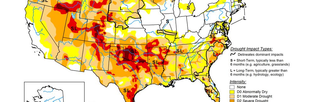 The U.S. Drought Monitor is jointly produced by the National Drought Mitigation Center at the University of Nebraska-Lincoln, the U.S. Department of Agriculture and the National Oceanic Atmospheric Administration. (Map courtesy of NDMC.)