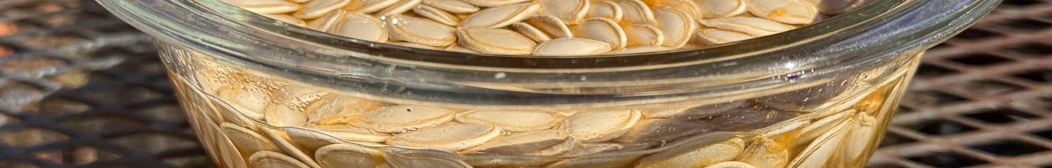 Seeds float to the top after being separated from pumpkin pulp. (UADA image)